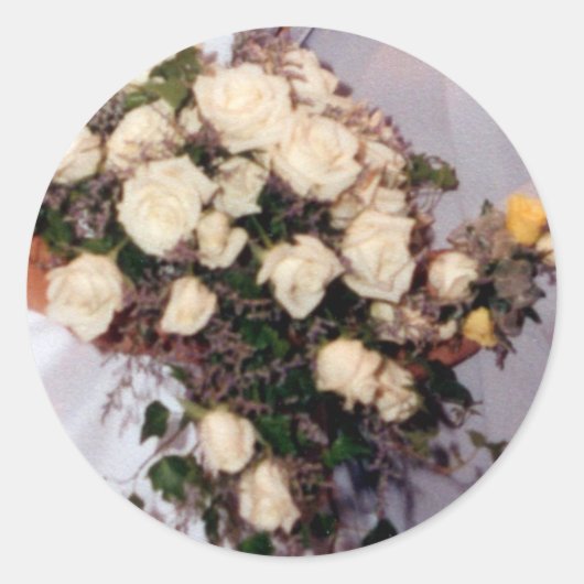 Rose Bouquet Umschlag Aufkleber Sticker (Vorderseite)