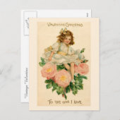 Rose Bouquet Valentine Feiertagspostkarte (Vorne/Hinten)