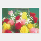 Rose Bouquet von Rose Malerei Original Blume Kunst Geschenkpapier Set (Vorderseite)