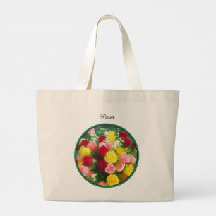 Rose Bouquet von Rose Malerei Original Blume Kunst Jumbo Stoffbeutel