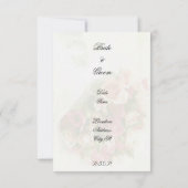 Rose Bouquet Wedding Einladung (Rückseite)