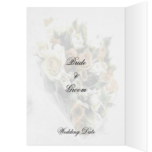 Rose Bouquet Wedding Menu (Innen (Links))