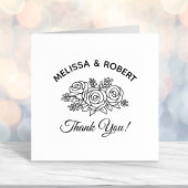Rose Bouquet Wedding Vielen Dank Permastempel