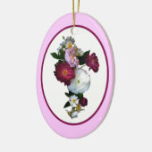 Rose Bouquet Weihnachtsgeschenk Keramik Ornament (Links)