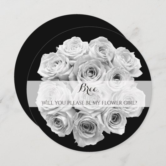 Rose Bouquet wird mein Blumengedicht sein Einladung (Vorne/Hinten)