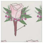Rose Boutonniere Blume Groom Wedding Day Stoff (Nahaufnahme)