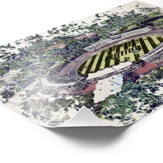 Rose Bowl Southampton Cricket Ground Artistic Fotodruck (Ecke)