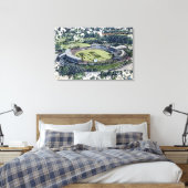 Rose Bowl Southampton Cricket Ground Artistic Leinwanddruck (Insitu (Schlafzimmer))