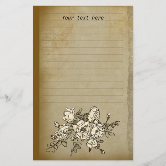 Rose Branch Vintag Stationery Briefpapier (Vorderseite)