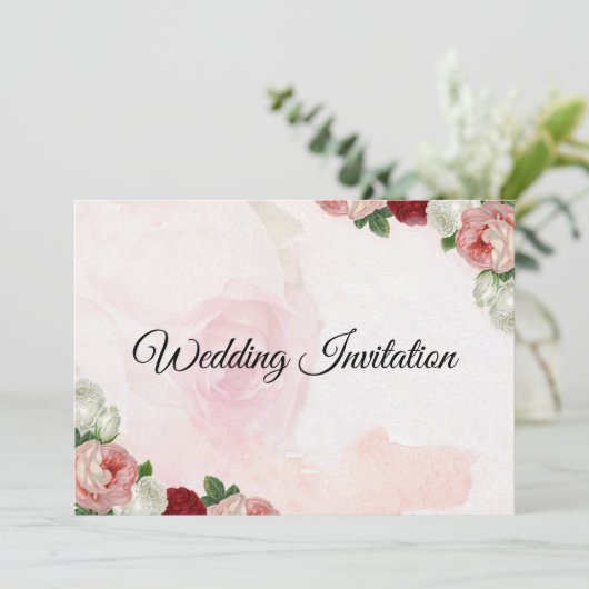 Rose Brauchtum Einladung doppelseitig (Stehend Vorderseite)