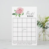 Rose - Brautparty-Bingo-Spiel (Stehend Vorderseite)