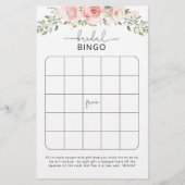 Rose Brautparty Bingo-Spiel (Vorderseite)