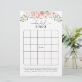 Rose Brautparty Bingo-Spiel (Stehend Vorderseite)