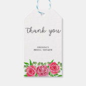 Rose Brautparty danke Tag Geschenkanhänger (Vorderseite)