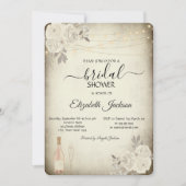 Rose Brautparty Einladung (Vorderseite)