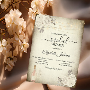 Rose Brautparty Einladung