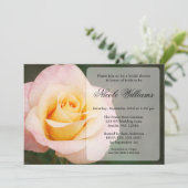 Rose-Brautparty Einladung (Stehend Vorderseite)