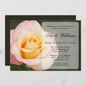 Rose-Brautparty Einladung (Vorne/Hinten)