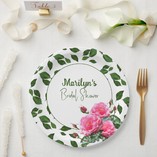 Rose Brautparty für benutzerdefinierte Teller (Hochzeit)