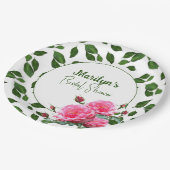 Rose Brautparty für benutzerdefinierte Teller (Schrägansicht)