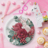 Rose-Brautparty für Wasserfarben Pappteller (Party)