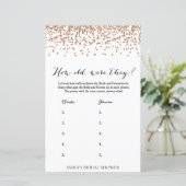 Rose Brautparty Game - Wie alt waren sie dabei? (Stehend Vorderseite)