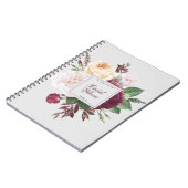 Rose Brautparty Gästeliste Notizblock (Linke Seite)