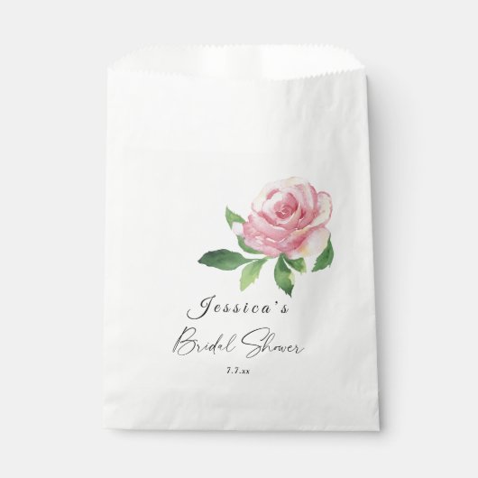 Rose Brautparty Geschenktütchen (Vorderseite)