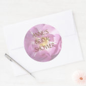 Rose Brautparty Klassischer Rundaufkleber Runder Aufkleber (Umschlag)