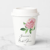 Rose Brautparty Pappbecher (Rückseite)