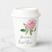 Rose Brautparty Pappbecher (Vorderseite)
