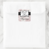 Rose Brautparty Quadratischer Aufkleber (Tasche)