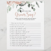 Rose Brautparty Was hat der Groom gesagt? (Vorderseite)