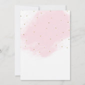 Rosé BRAUTPARTY Wein Rosa und Gold Einladung (Rückseite)