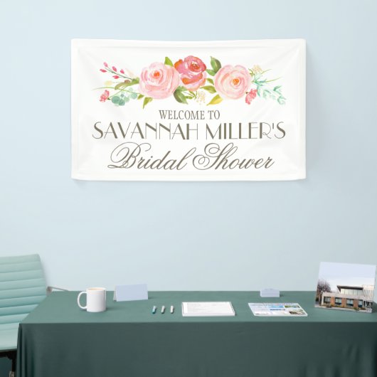Rose | Brautparty Welcome Banner (Messeveranstaltung)