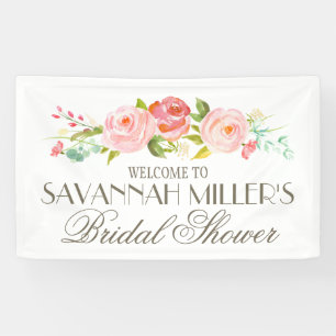 Rose   Brautparty Welcome Banner