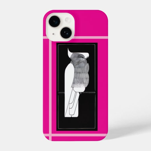 Rose-Breasted Cockatoo Illustration Phone Case iPhone Hülle (Rückseite)