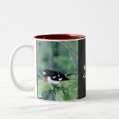 Rose Breasted grobe Schnabel-Kaffeetasse Zweifarbige Tasse (Links)