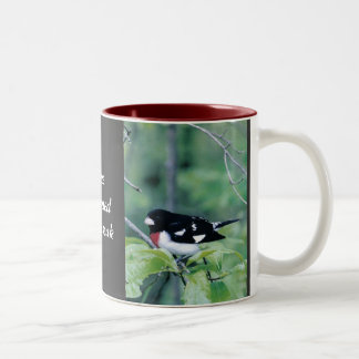 Rose Breasted grobe Schnabel-Kaffeetasse Zweifarbige Tasse
