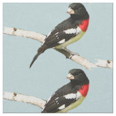 Rose-Breasted Grosbeak Fabric Stoff (Nahaufnahme)
