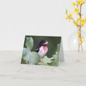 Rose-Breasted Grosbeak - Joe Sweeney - Karte (Gelbe Blume)