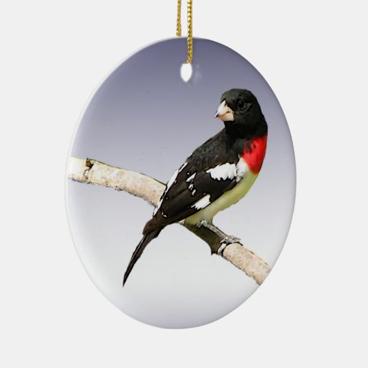 Rose-breasted Grosbeak Keramikornament (Rechts)