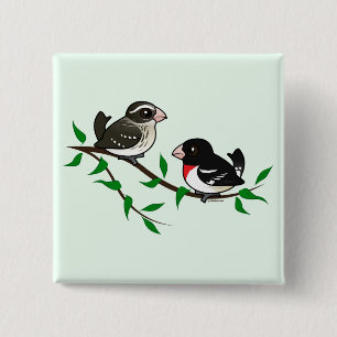 Rose-breasted Grosbeak-Paare Button