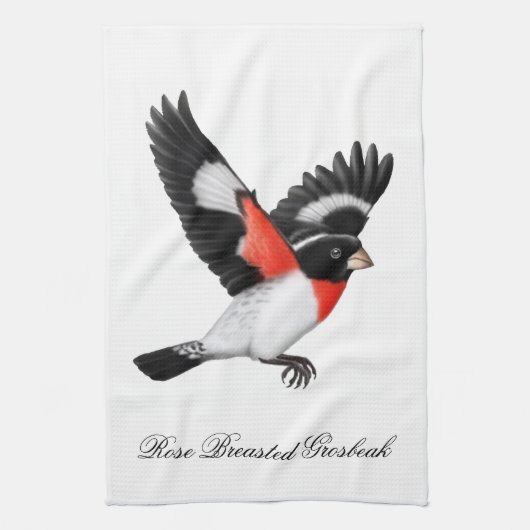Rose Breasted Grosbeak-wildes Vogel-Küchen-Tuch Geschirrtuch (Vertikal)