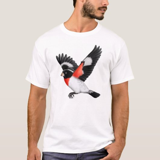 Rose Breasted Grosbeak-wildes Vogel-Shirt T-Shirt (Vorderseite)
