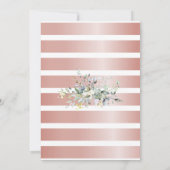 Rose & Brews Paare Hochzeit Eukalyptus Grüne Einladung (Rückseite)