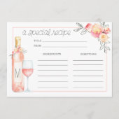 Rosé Bridal Brunch Rezept Karte (Vorderseite)