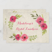 Rose Bridal Mittagessen Einladungen (Vorne/Hinten)