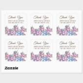 Rose Bridal ShowerSticker Quadratischer Aufkleber (Blatt)