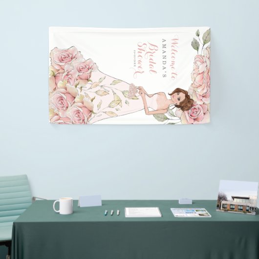 Rose Bride Brautparty Willkommen Banner (Messeveranstaltung)
